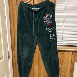 Stitch Holiday Green Sweatpants Cozy Jogger Style